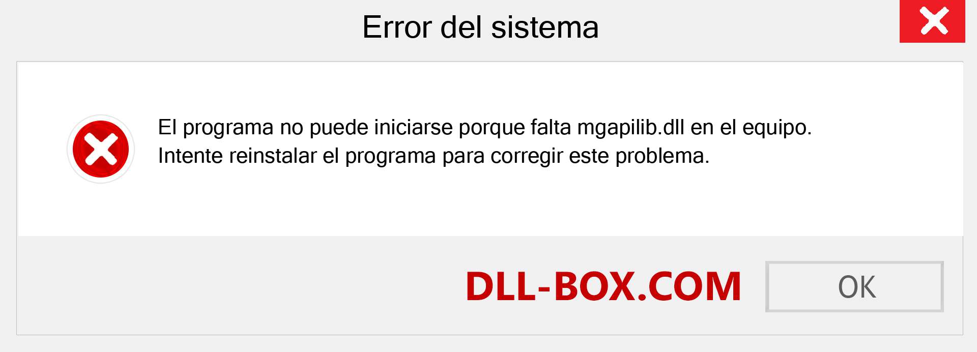 ¿Falta el archivo mgapilib.dll ?. Descargar para Windows 7, 8, 10 - Corregir mgapilib dll Missing Error en Windows, fotos, imágenes